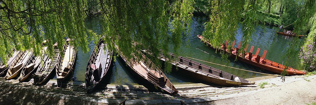 Stocherkähne am Neckar, Tübingen